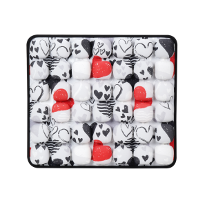 Red and black heart pattern AJ Air Cushion, romantic 3D air seat pad gift for her or Valentine's Day.