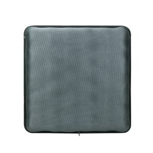 Gray AJ Air Cushion seat cushion with breathable mesh surface, shown in a top-down product view on a white background.