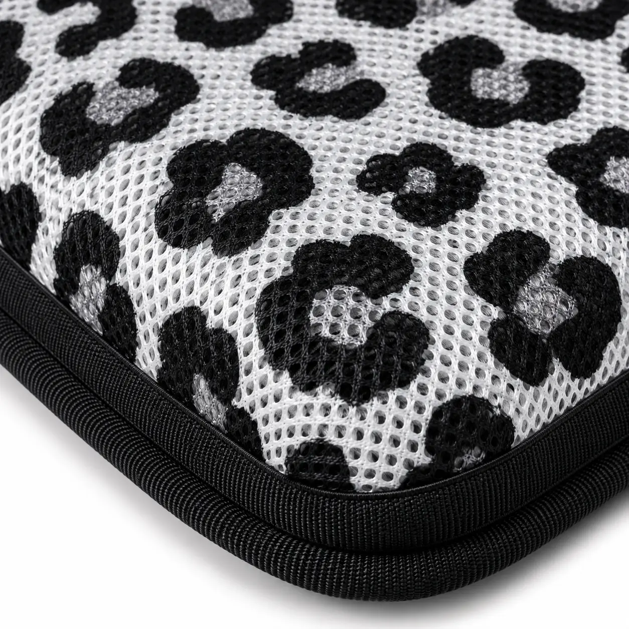 AJ Wild Leopard 3D Mesh Air Seat Cushion showing the breathable 3D mesh texture and fabric detail