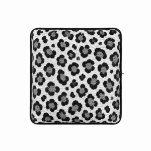 AJ Wild Leopard 3D Mesh Air Seat Cushion showing the breathable 3D mesh cover and adjustable air-cell support