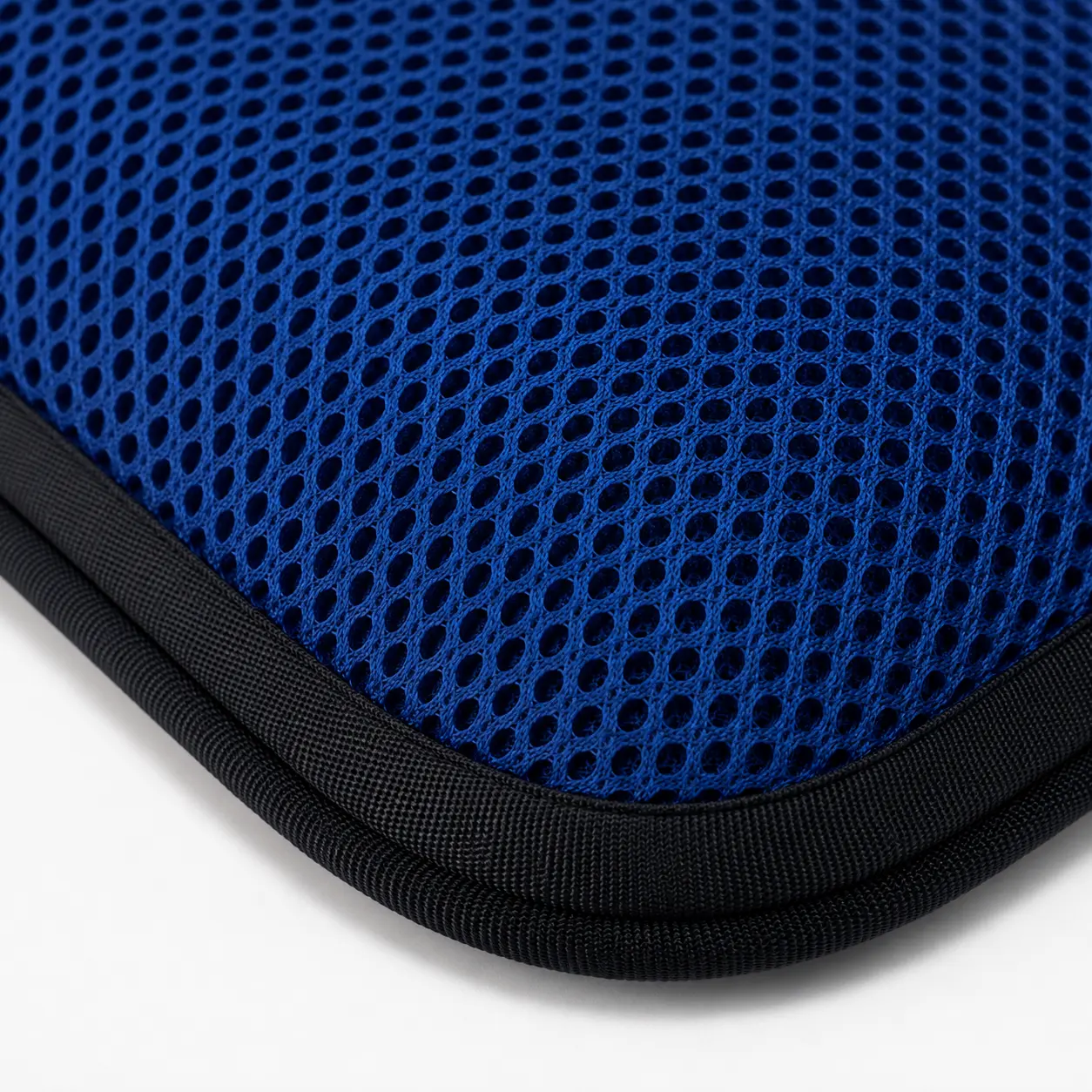 AJ Navy Blue 3D Mesh Air Seat Cushion showing the breathable 3D mesh texture and fabric detail