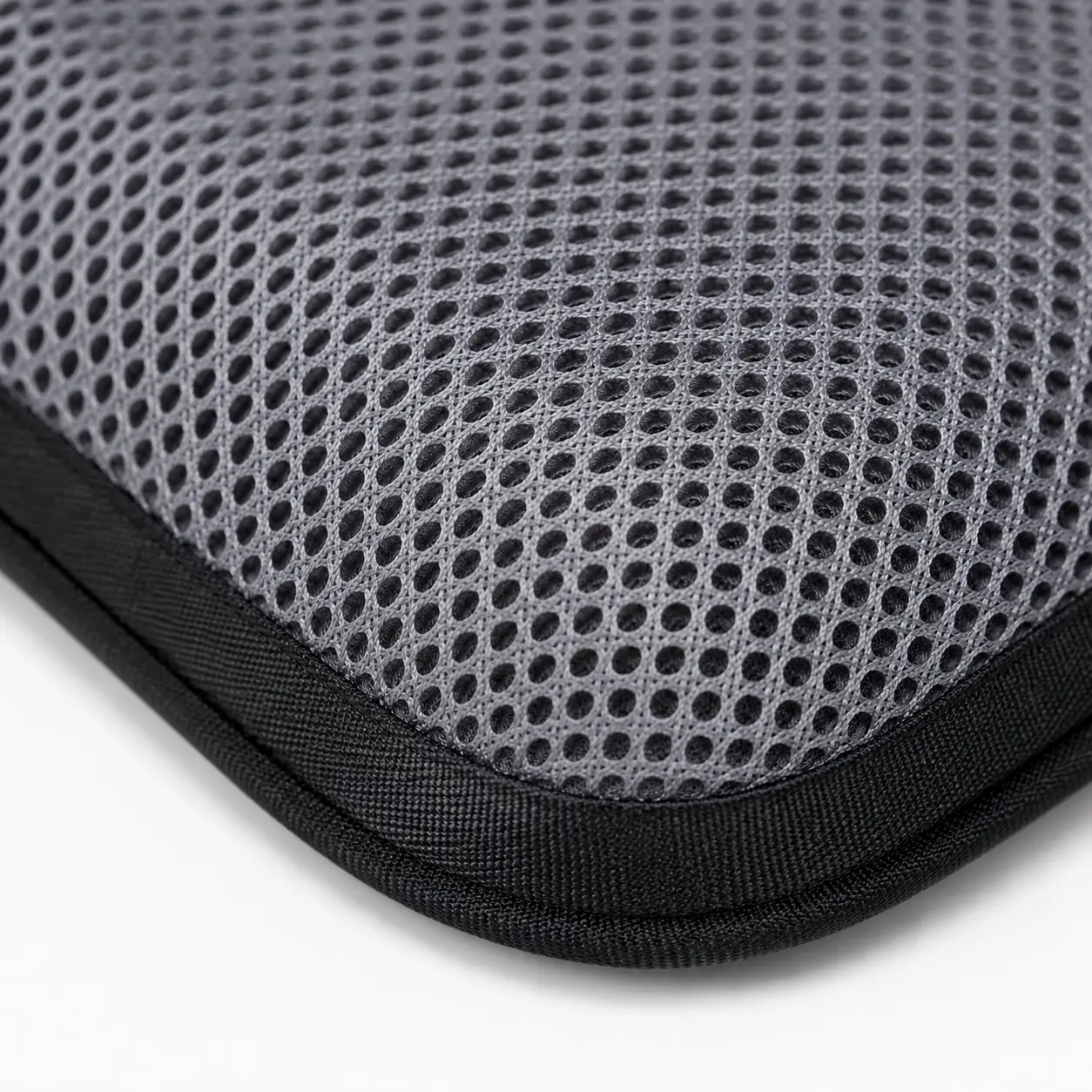 AJ Slate Gray 3D Mesh Air Seat Cushion showing the breathable 3D mesh texture and fabric detail