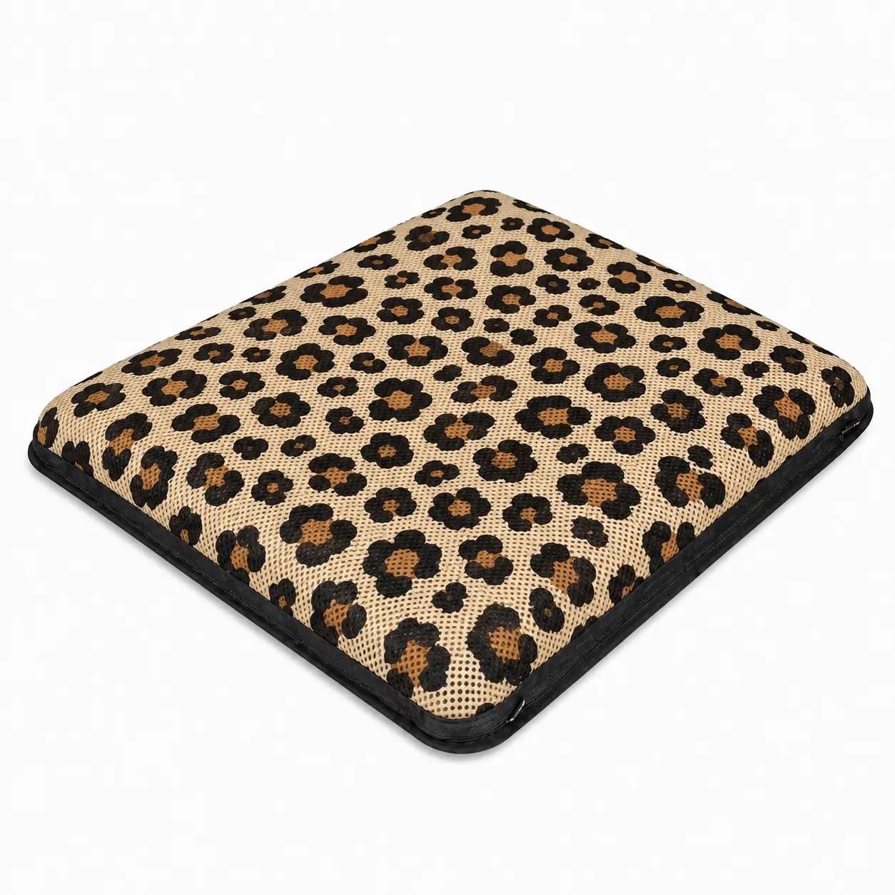 AJ Light Brown Leopard Print 3D Air Mesh Seat Cushion - Image 2