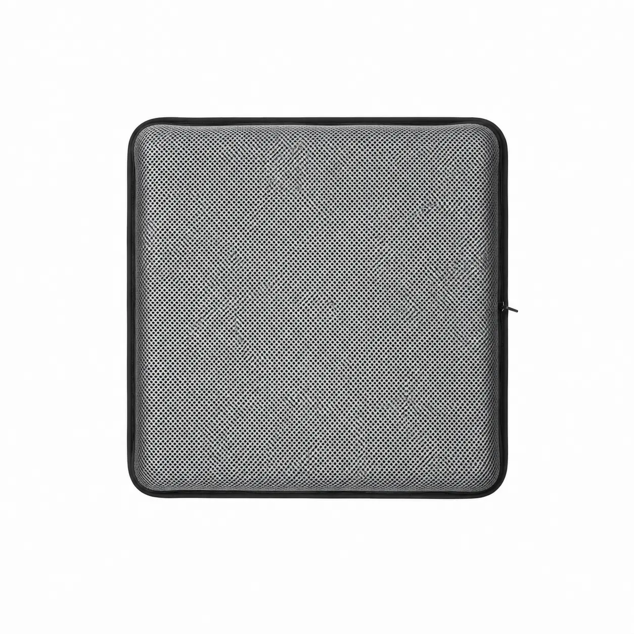 AJ Slate Gray 3D Mesh Air Seat Cushion showing the breathable 3D mesh cover and adjustable air-cell support