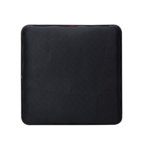 AJ Midnight Black 3D Mesh Air Seat Cushion showing the breathable 3D mesh cover and adjustable air-cell support