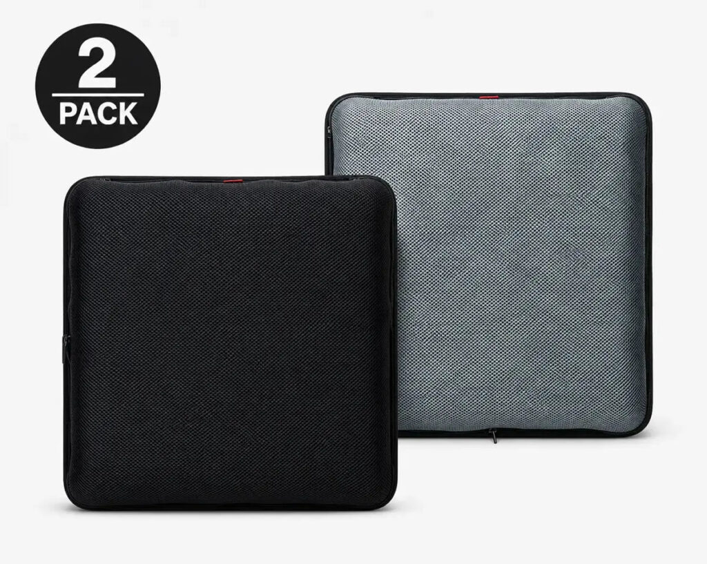 AJ Air Seat Cushion 2-Pack Bundle — Midnight Black + Slate Gray