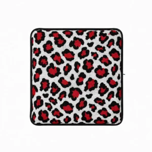AJ Red Black Leopard Print 3D Air Mesh Seat Cushion