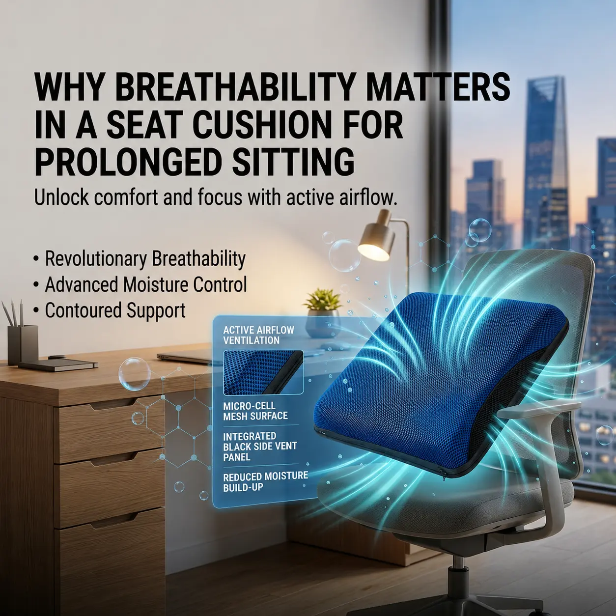 Why Breathability Matters in a Seat Cushion for Prolonged Sitting