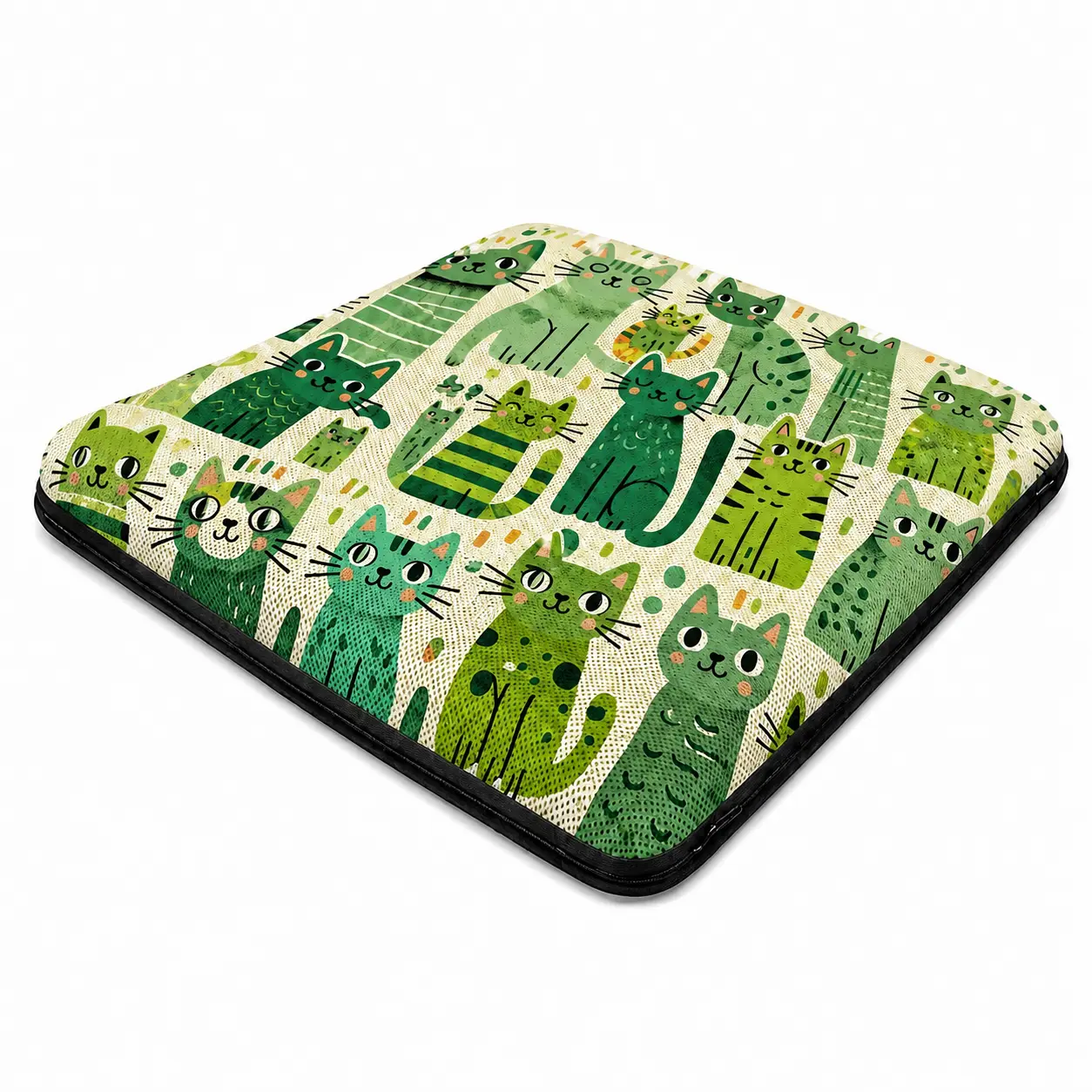 AJ Green Cat Illustration 3D Air Mesh Seat Cushion - Image 2