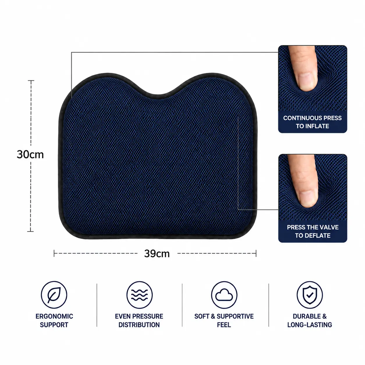 Navy Blue Lumbar Support - Image 3