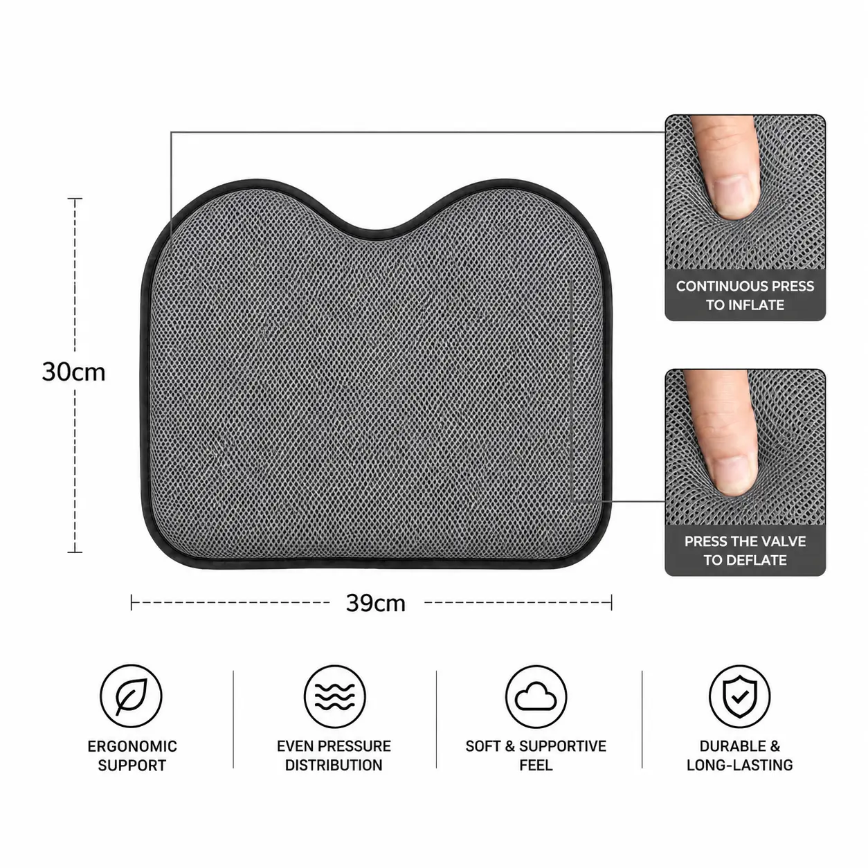 Slate Gray Lumbar Support - Image 3