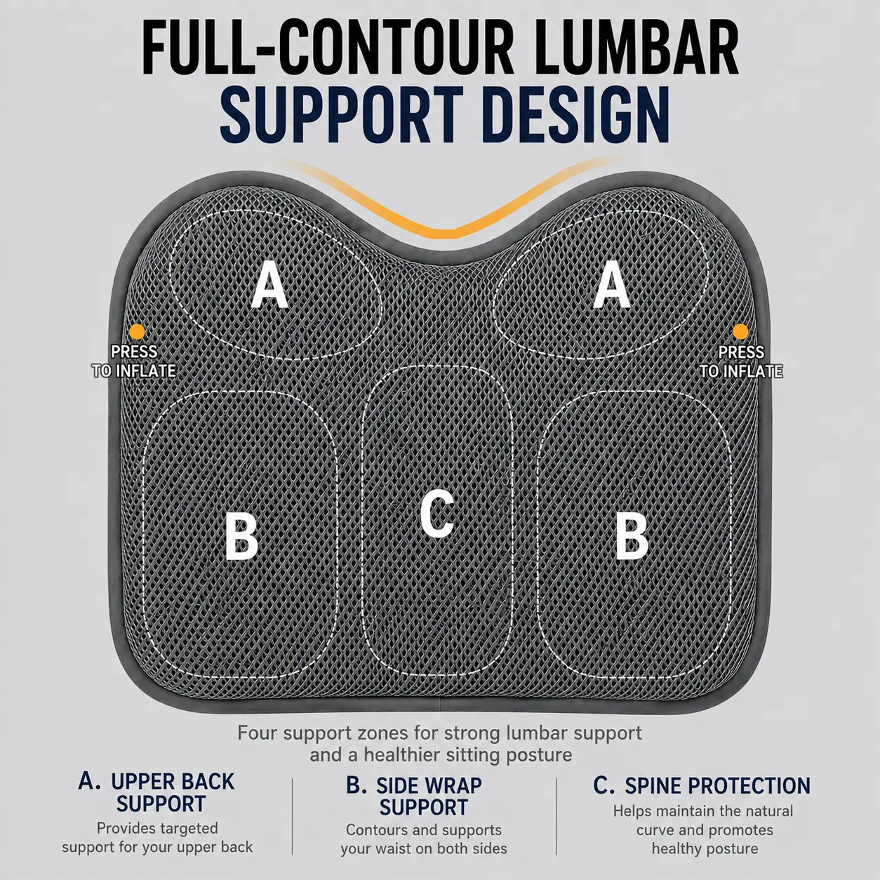 Slate Gray Lumbar Support - Image 4