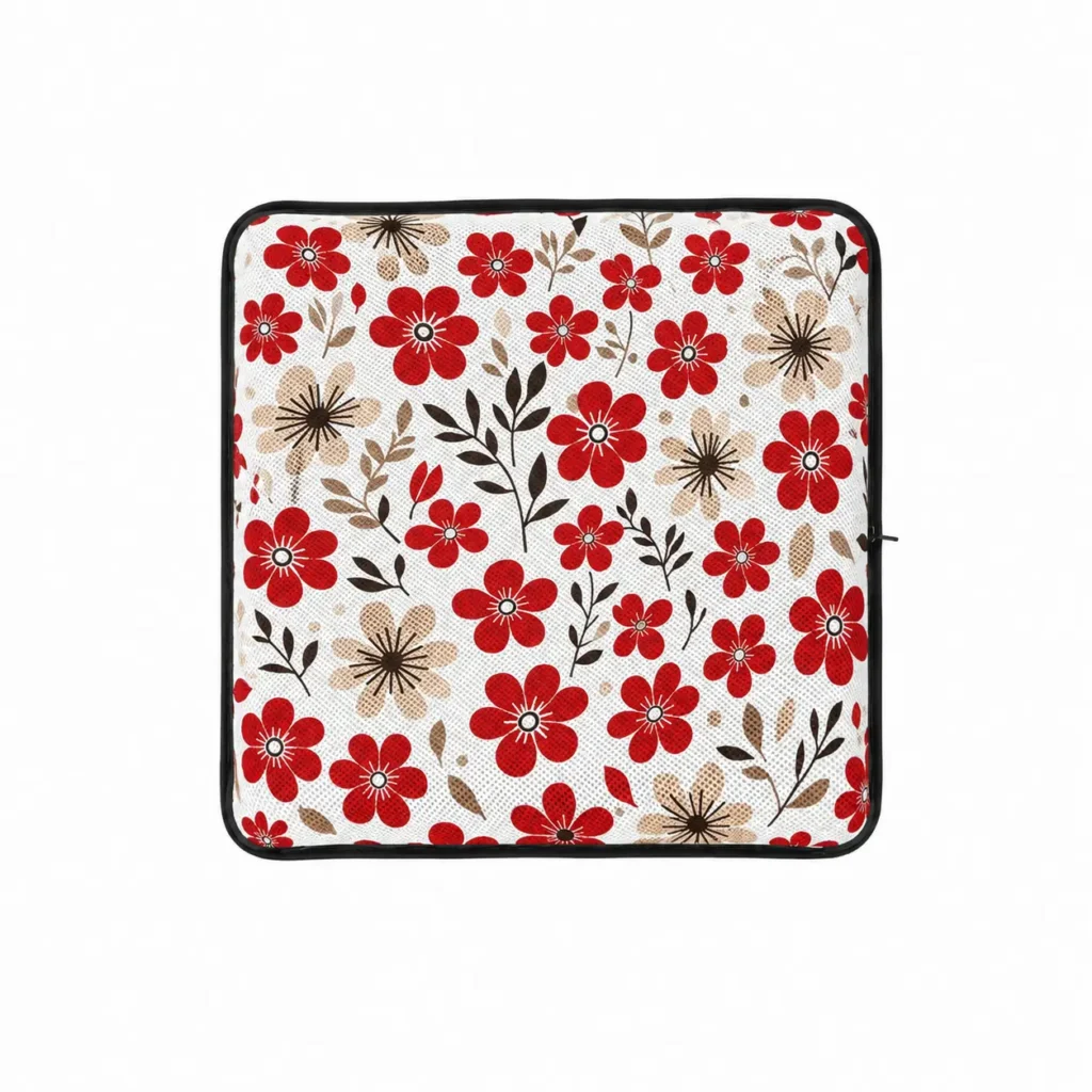AJ Red Flora 3D Air Mesh Seat Cushion