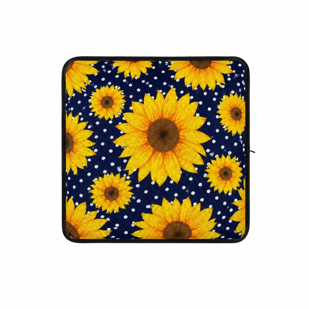 AJ Navy Sunflower Polka Dot 3D Air Mesh Seat Cushion