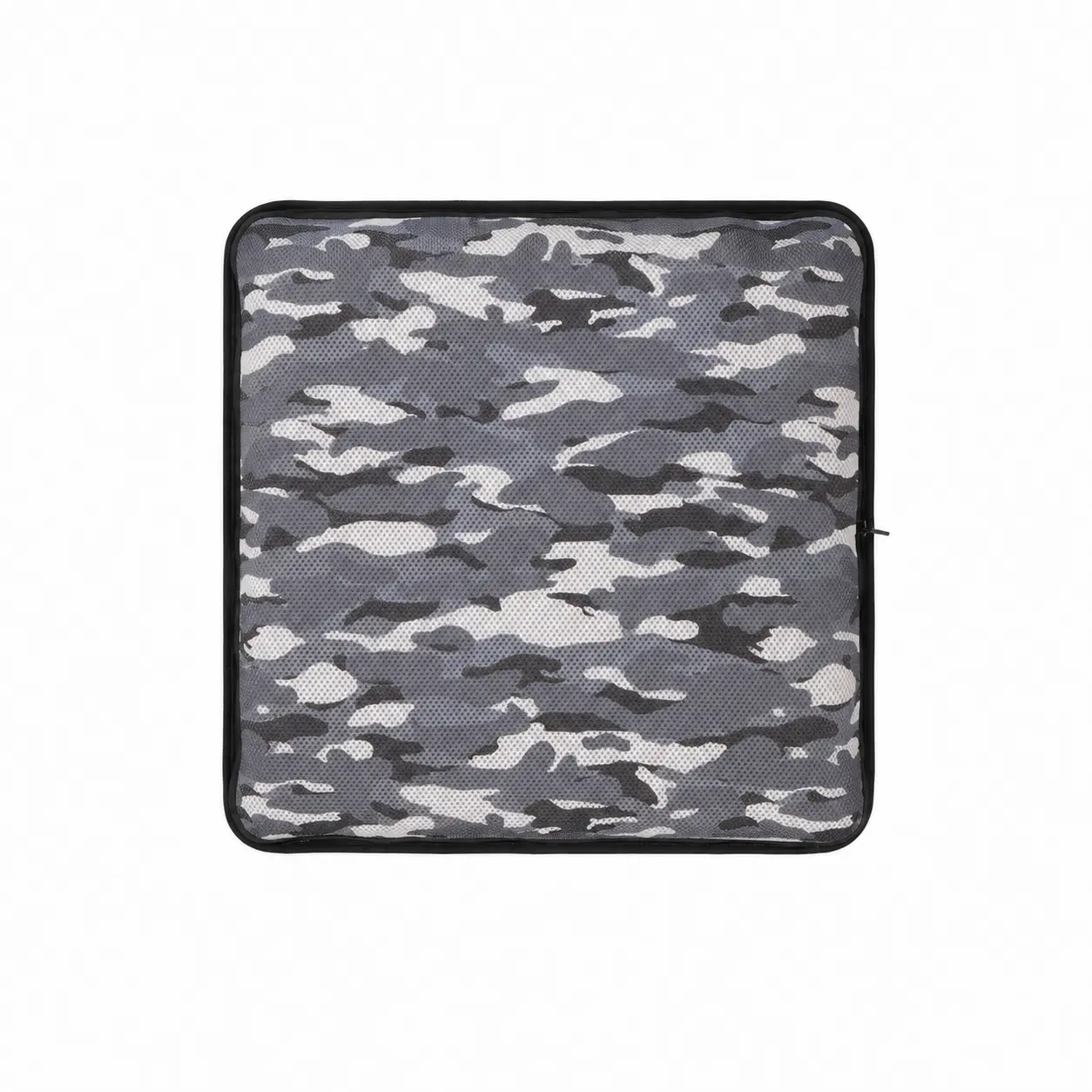 AJ Gray Camouflage 3D Mesh Air Seat Cushion showing the breathable 3D mesh cover and adjustable air-cell support