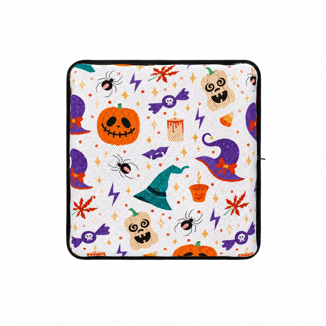 AJ Magic Mischief Halloween 3D mesh air seat cushion with playful witch and pumpkin print