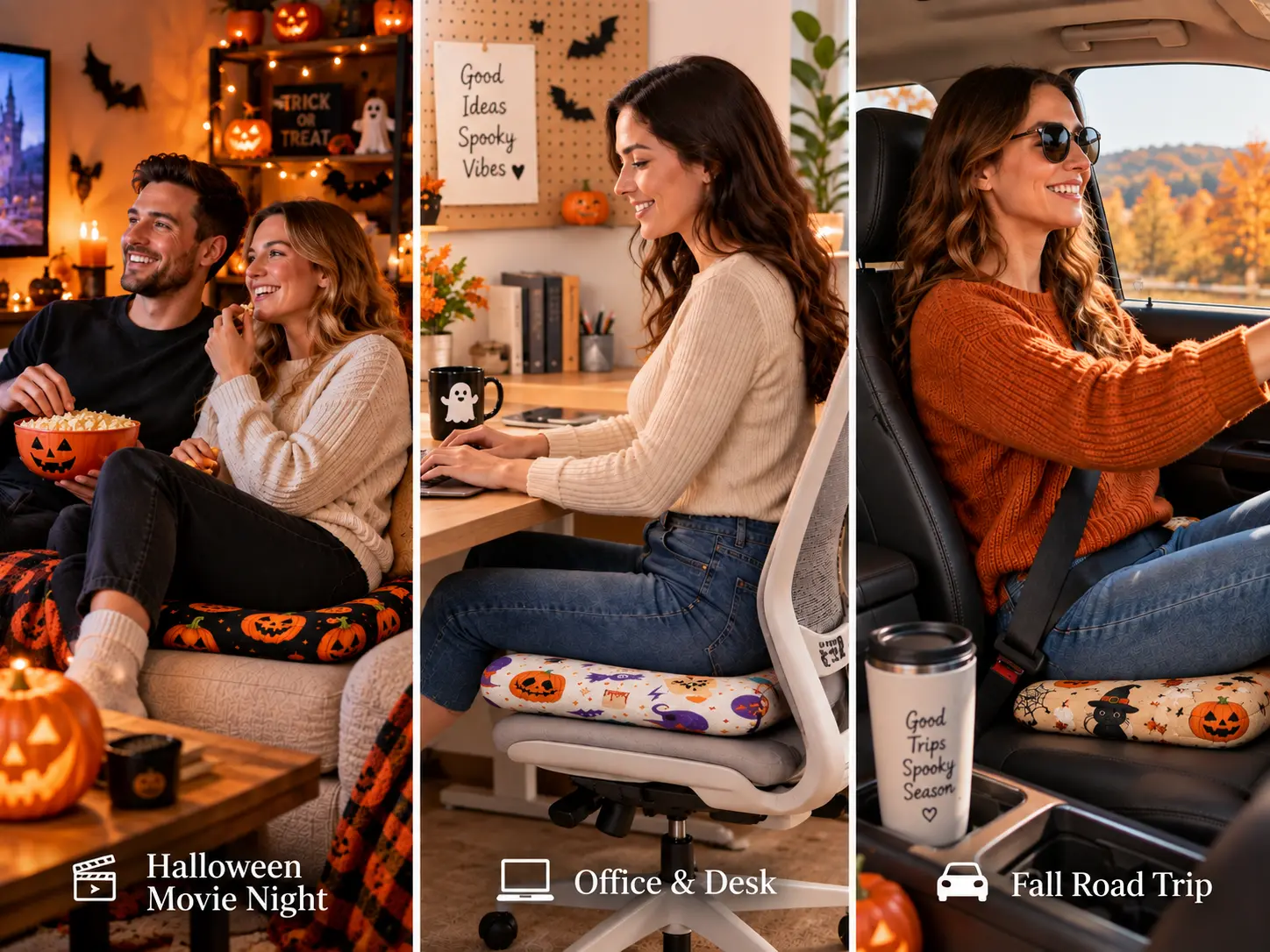 Halloween AJ Air Cushion used during a cozy movie night at home